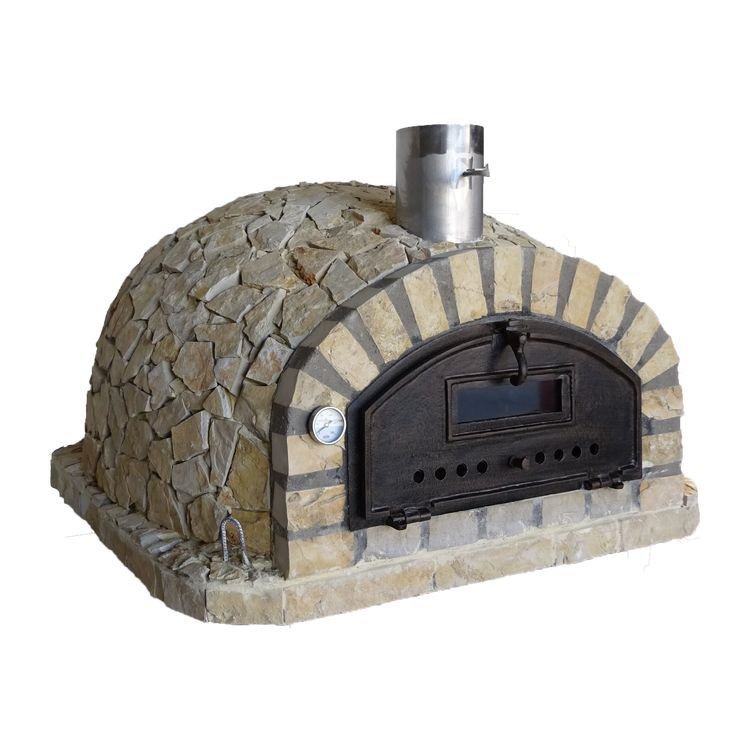 Rustic Yellow Stone Wood-Fired Oven